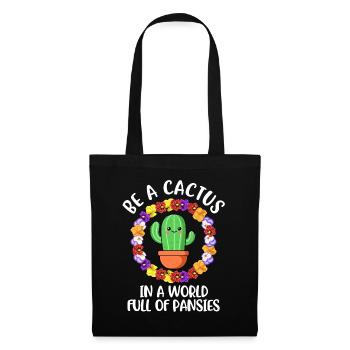 Be A Cactus Cactus Gift - Tote Bag - black - Front