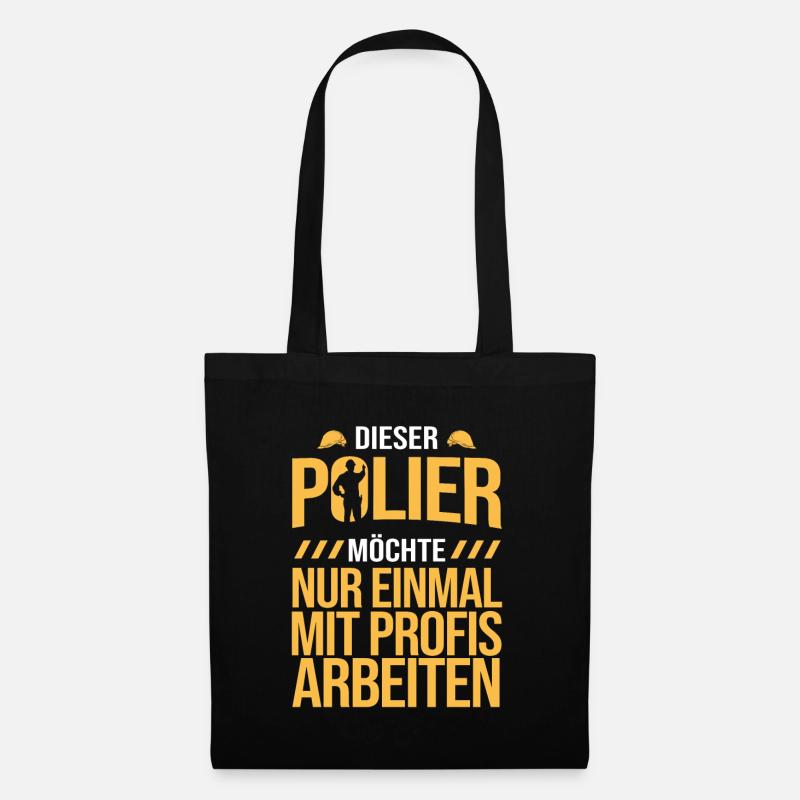 Arbeit Beruf Geschenkidee - Stoffbeutel - Schwarz