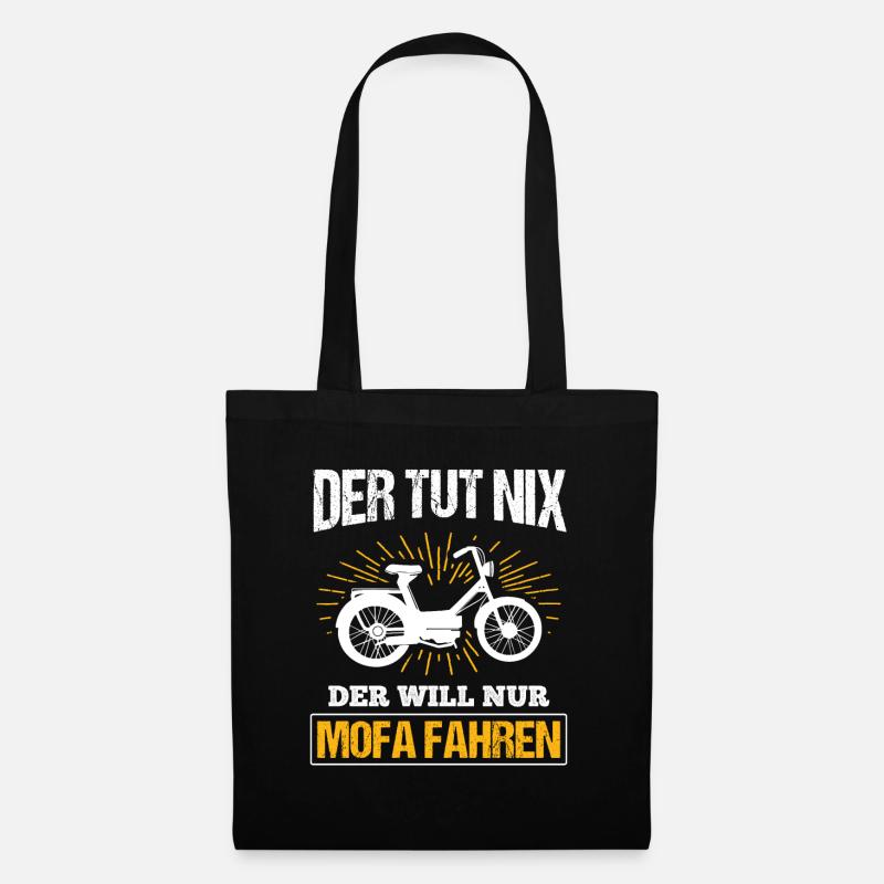 Moped Mofa Geschenk - Stoffbeutel - Schwarz