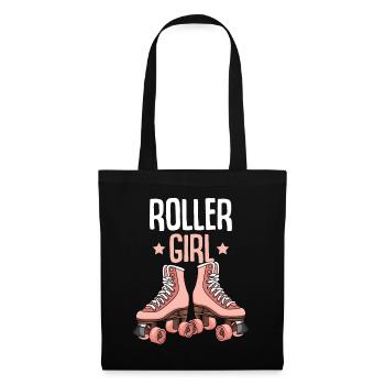 Rollschuhe Roller Girl Roller Skates Rollschuh - Tote Bag - black - Front