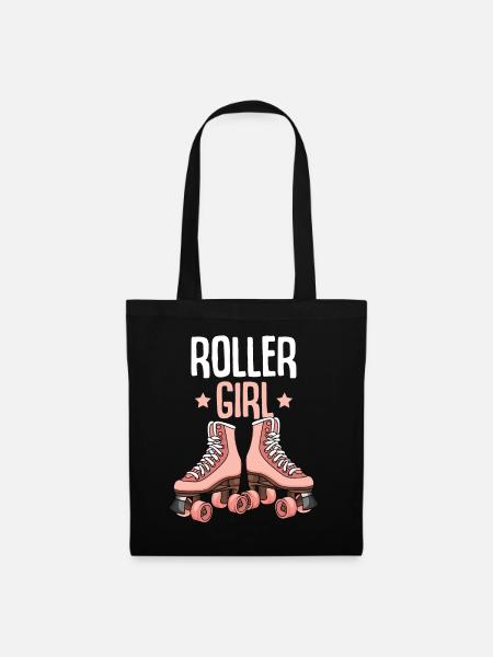 Rollschuhe Roller Girl Roller Skates Rollschuh - Stoffbeutel - Schwarz