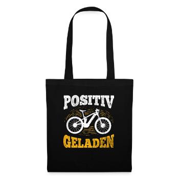 Ebike Geschenk Fahrrad - Stoffbeutel - Schwarz - Vorne