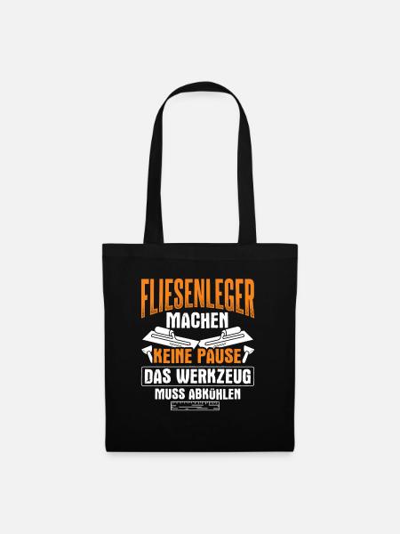 Fliesenleger Handwerker - Stoffbeutel - Schwarz