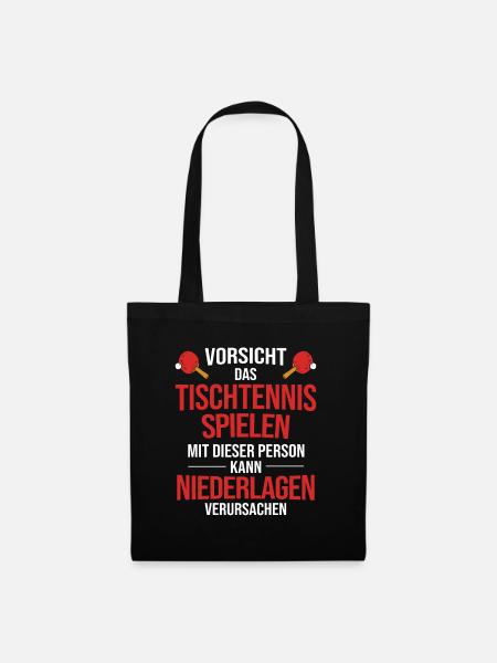 Geschenk Tischtennisschläger - Stoffbeutel - Schwarz