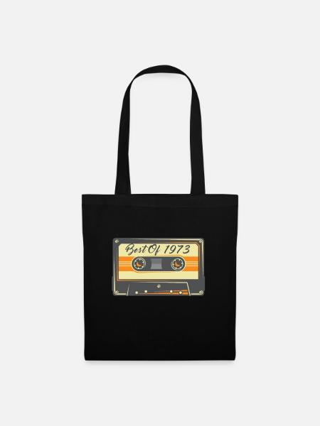 Best Of 1973 Retro Vintage Music Cassette - Tote Bag - black