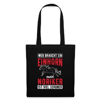Pferd Noriker Pferde - Stoffbeutel - Schwarz - Vorne