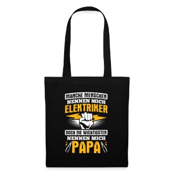 Elektriker Elektrik - Stoffbeutel - Schwarz - Vorne