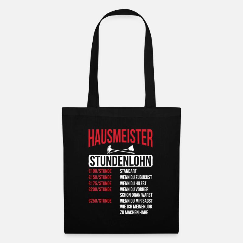 Hausmeister Geschenk - Stoffbeutel - Schwarz