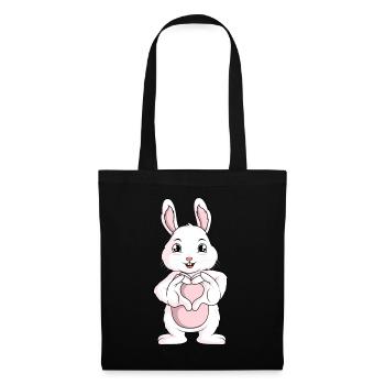 Rabbit Love Rabbit Rabbit Girl - Tote Bag - black - Front