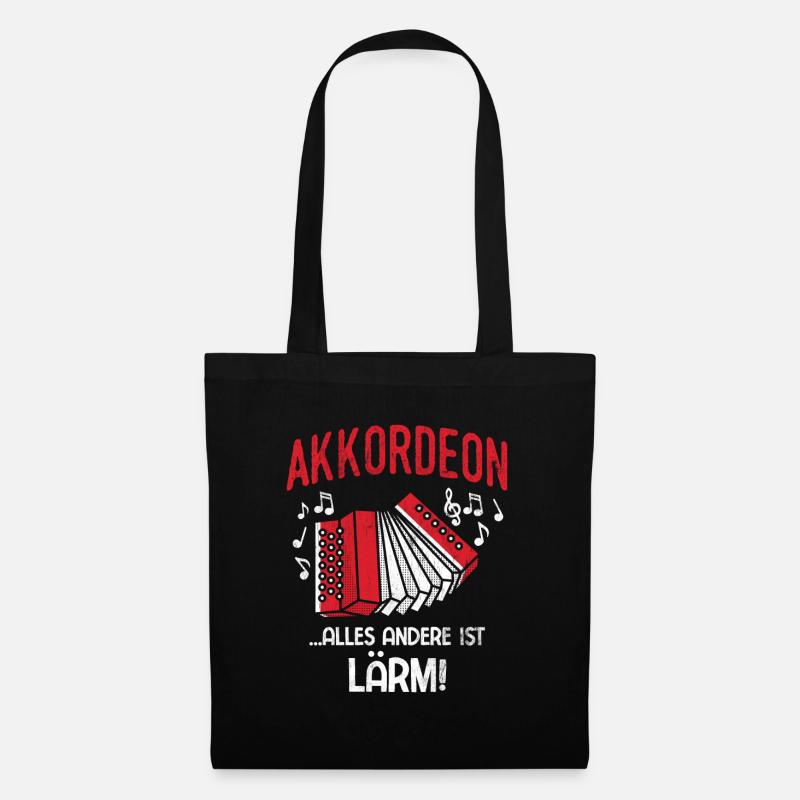 Akkordeon Musik - Stoffbeutel - Schwarz