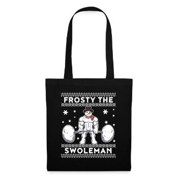 Frosty The Swoleman Schneemann Geschenk - Stoffbeutel - Schwarz - Vorne