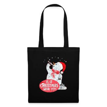 Nikolaus Weihnachten Weihnachtsmarkt Geschenk - Stoffbeutel - Schwarz - Vorne