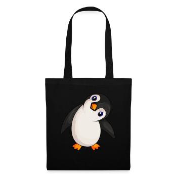 Pinguin Liebhaber Penguin Mädchen - Stoffbeutel - Schwarz - Vorne