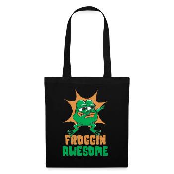 Dabbing Frog Frog Cadeau - Sac en tissu - noir - Devant