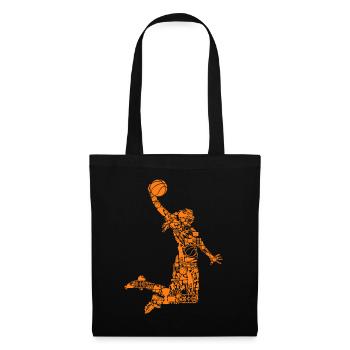 Basketteur Basketteur Filles Femmes - Sac en tissu - noir - Devant