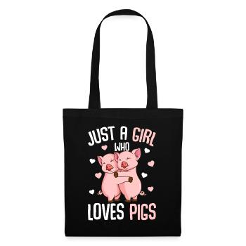 Pigs Kids Girls Gift - Tote Bag - black - Front