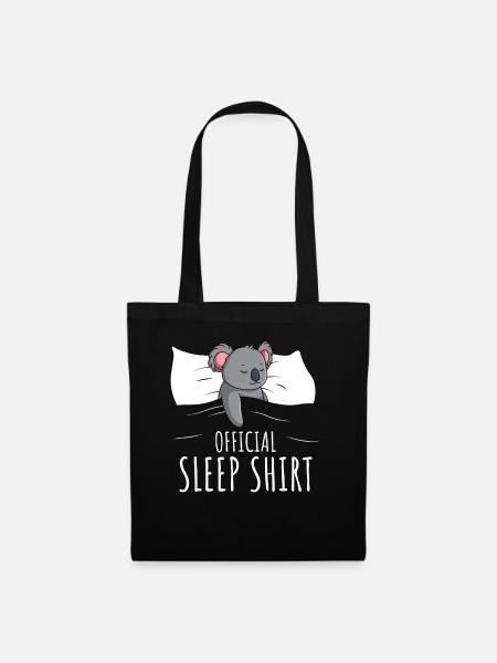 Koala Schlafshirt Mädchen Kinder - Stoffbeutel - Schwarz