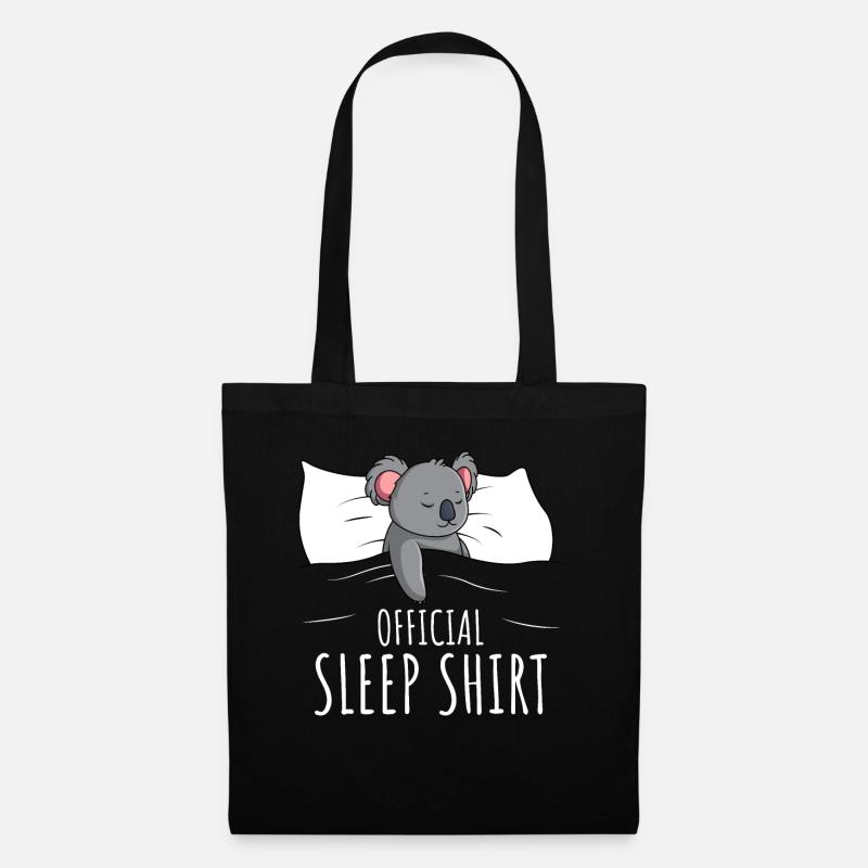 Koala Schlafshirt Mädchen Kinder - Stoffbeutel - Schwarz
