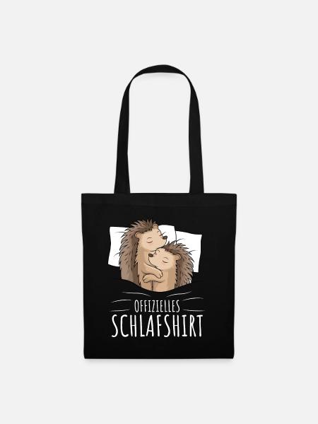 Offizielles Schlafshirt Igel - Stoffbeutel - Schwarz