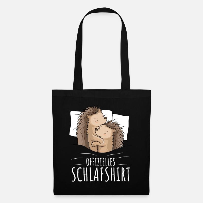 Offizielles Schlafshirt Igel - Stoffbeutel - Schwarz