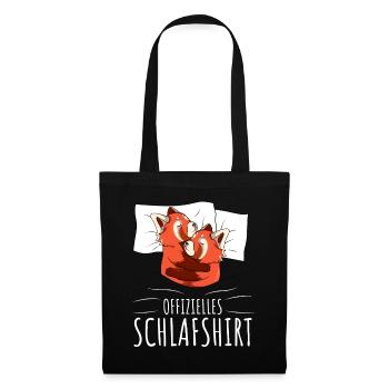 Offizielles Schlafshirt Roter Panda Red Panda - Stoffbeutel - Schwarz - Vorne