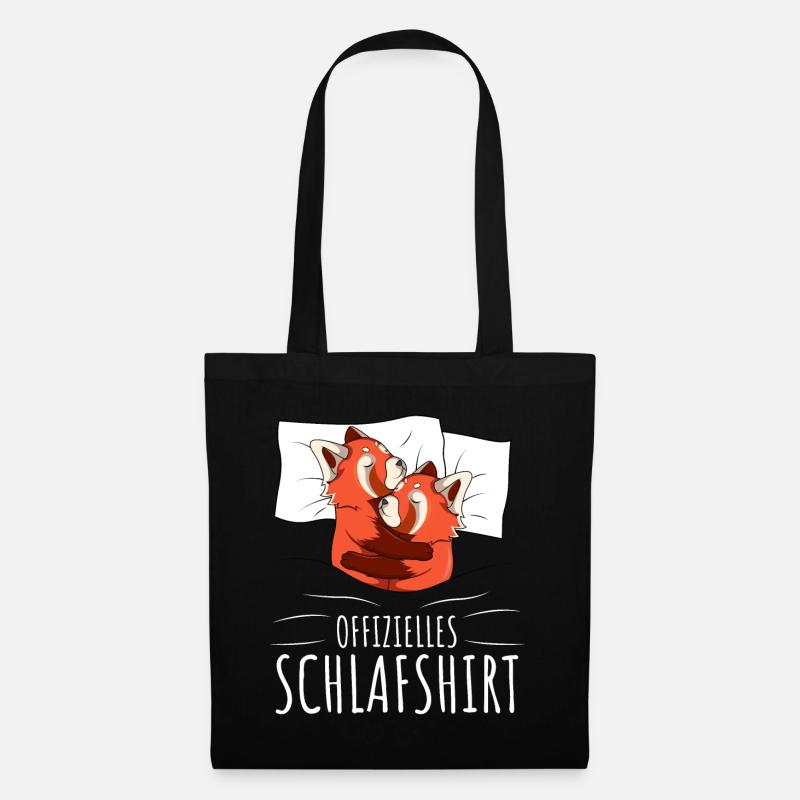Offizielles Schlafshirt Roter Panda Red Panda - Stoffbeutel - Schwarz