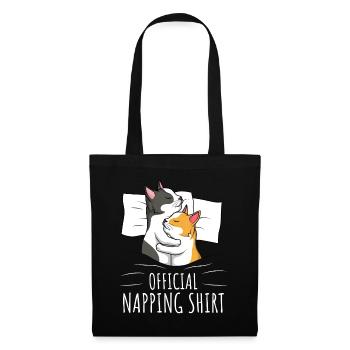 Chats Chemise de couchage Chat Chat - Sac en tissu - noir - Devant