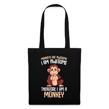 Monkey Lover Monkey Gift - Tote Bag - black - Front