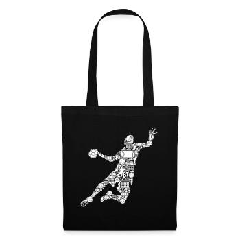 Handball Handballer Handballspieler Männer - Stoffbeutel - Schwarz - Vorne