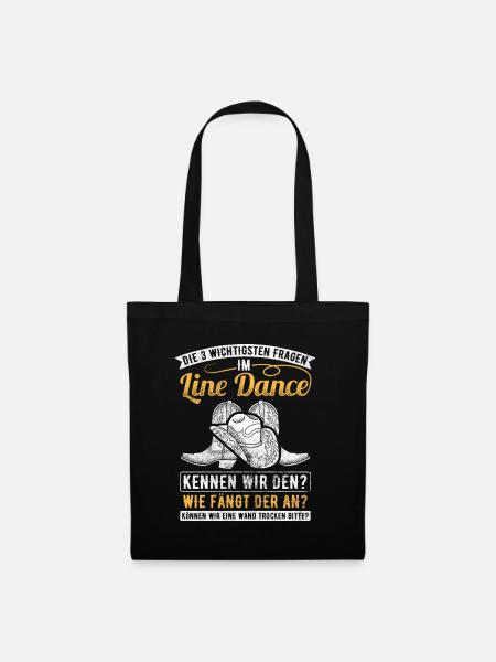 Line Dance Geschenk - Stoffbeutel - Schwarz