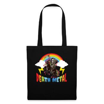 Death Metal Rainbow Heavy Metal Geschenk - Stoffbeutel - Schwarz - Vorne