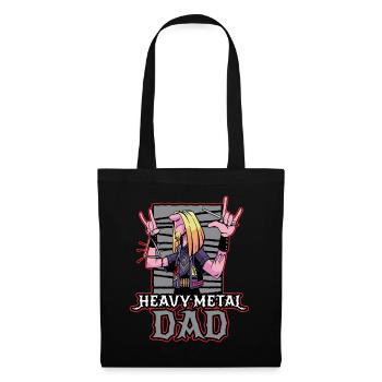 Heavy Metal Dad Heavy Metal Geschenk - Stoffbeutel - Schwarz - Vorne