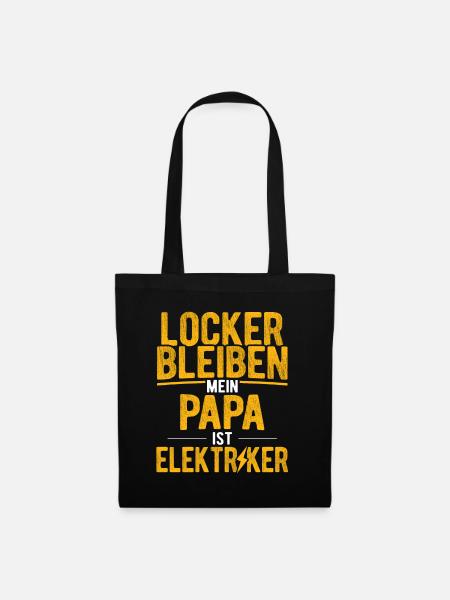 Elektriker Strom Elektrik - Stoffbeutel - Schwarz