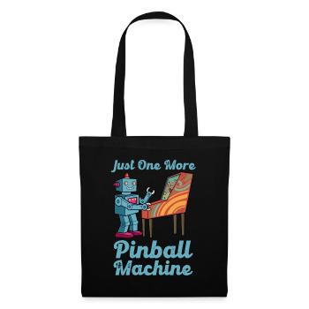 Just One More Pinball Retro Spiele Geschenk - Stoffbeutel - Schwarz - Vorne