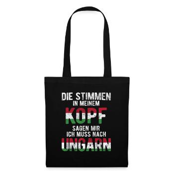 Ungarn Flagge - Stoffbeutel - Schwarz - Vorne