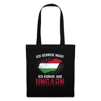 Ungarn Ungarische Flagge - Stoffbeutel - Schwarz - Vorne