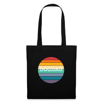 Rainbow Dog Papa Rétro Vintage - Sac en tissu - noir - Devant