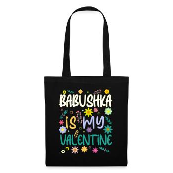 Babushka est mon cadeau de La Saint-Valentin Saint-Valentin - Sac en tissu - noir - Devant