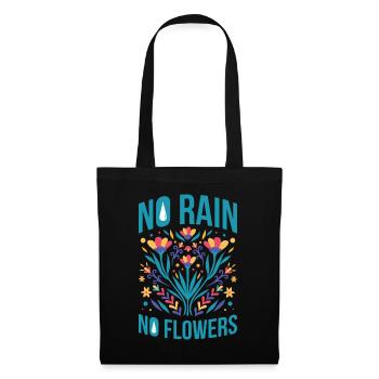 Pas de pluie pas de fleurs Citations motivantes Cadeau - Sac en tissu - noir - Devant