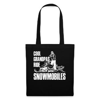 Grand-père Ride Snowmobiles Snowmobile Cadeau - Sac en tissu - noir - Devant