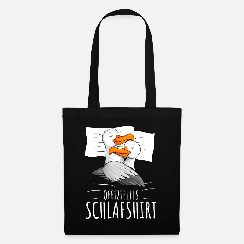 Offizielles Schlafshirt Möwe Moin Möwen - Stoffbeutel - Schwarz