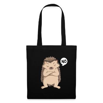 Igel Nö Kinder Damen Mädchen - Stoffbeutel - Schwarz - Vorne