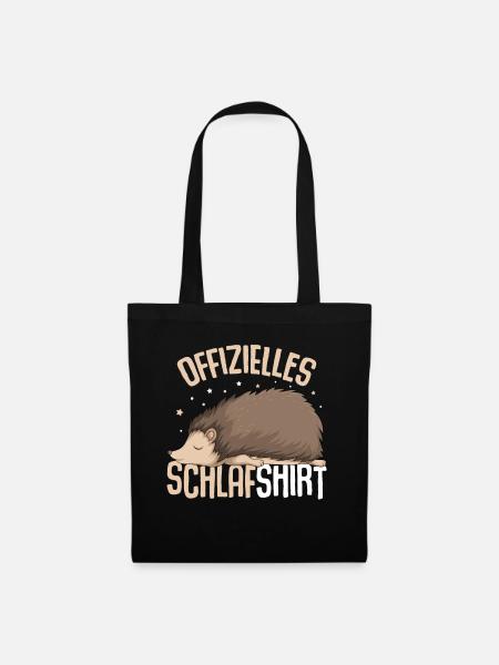Igel Offizielles Schlafshirt - Stoffbeutel - Schwarz