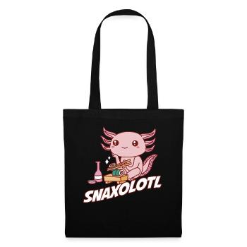 Snaxolotl Axolotl Geschenk - Stoffbeutel - Schwarz - Vorne