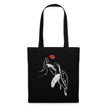 Tortues Chers Enfants Filles Tortue - Sac en tissu - noir - Devant