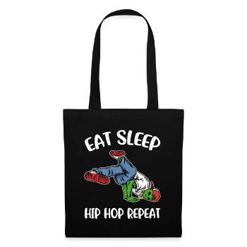 Manger Dormir Hip Hop Hip Hop Cadeau - Sac en tissu - noir - Devant