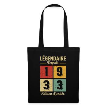 Légendaire Depuis 1933 - Sac en tissu - noir - Devant