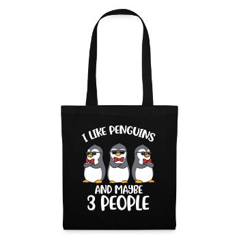 I Like Penguins Penguin Gift - Tote Bag - black - Front