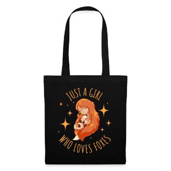 Juste une fille qui aime les renards Foxes Gift - Sac en tissu - noir - Devant