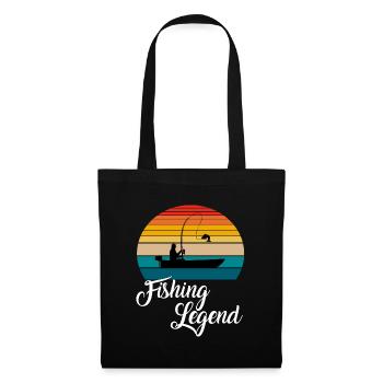 Reel Cool Fishing Legend Cadeaux de pêche - Sac en tissu - noir - Devant